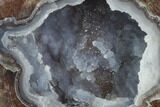 Crystal Filled Dugway Geode (Polished Half) #121728-1